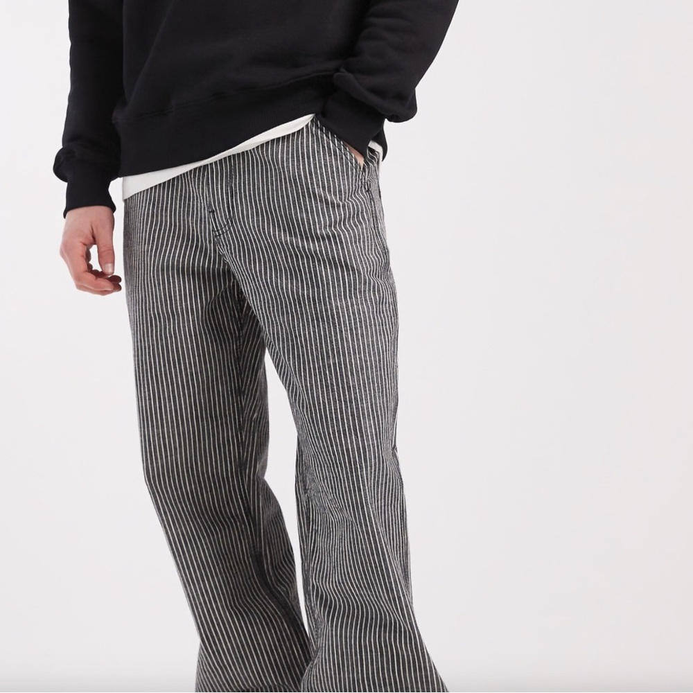 Vans Men's Black & White Pinstripe Pants